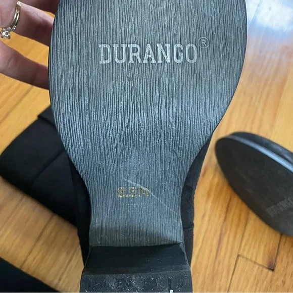 Black Studded Women's Boots - Picture 2 of 9